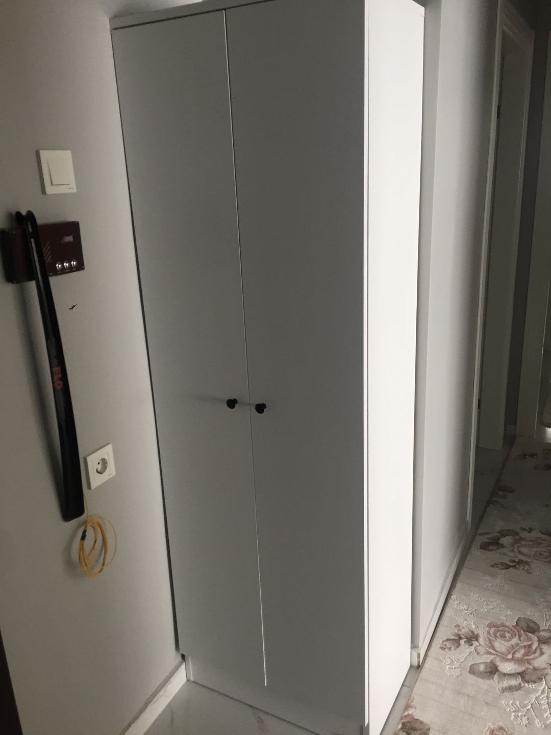 Home Canvas Elegance Tall Shoe Storage Cabinet White