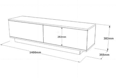 Home Canvas Fonda TV Unit Black