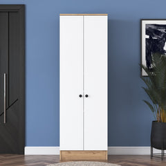 Home Canvas Elegance Tall Shoe Storage Cabinet White
