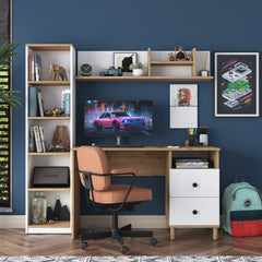 Home Canvas Flexi Fusion Desk Ensemble Dual Tone Gary & Oak