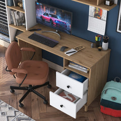 Home Canvas Flexi Fusion Desk Ensemble Dual Tone White & Oak