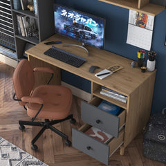 Home Canvas Flexi Fusion Desk Ensemble Dual Tone Gary & Oak