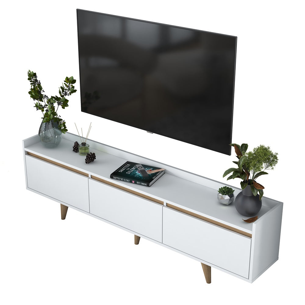 Home Canvas RetroVista TV Console White