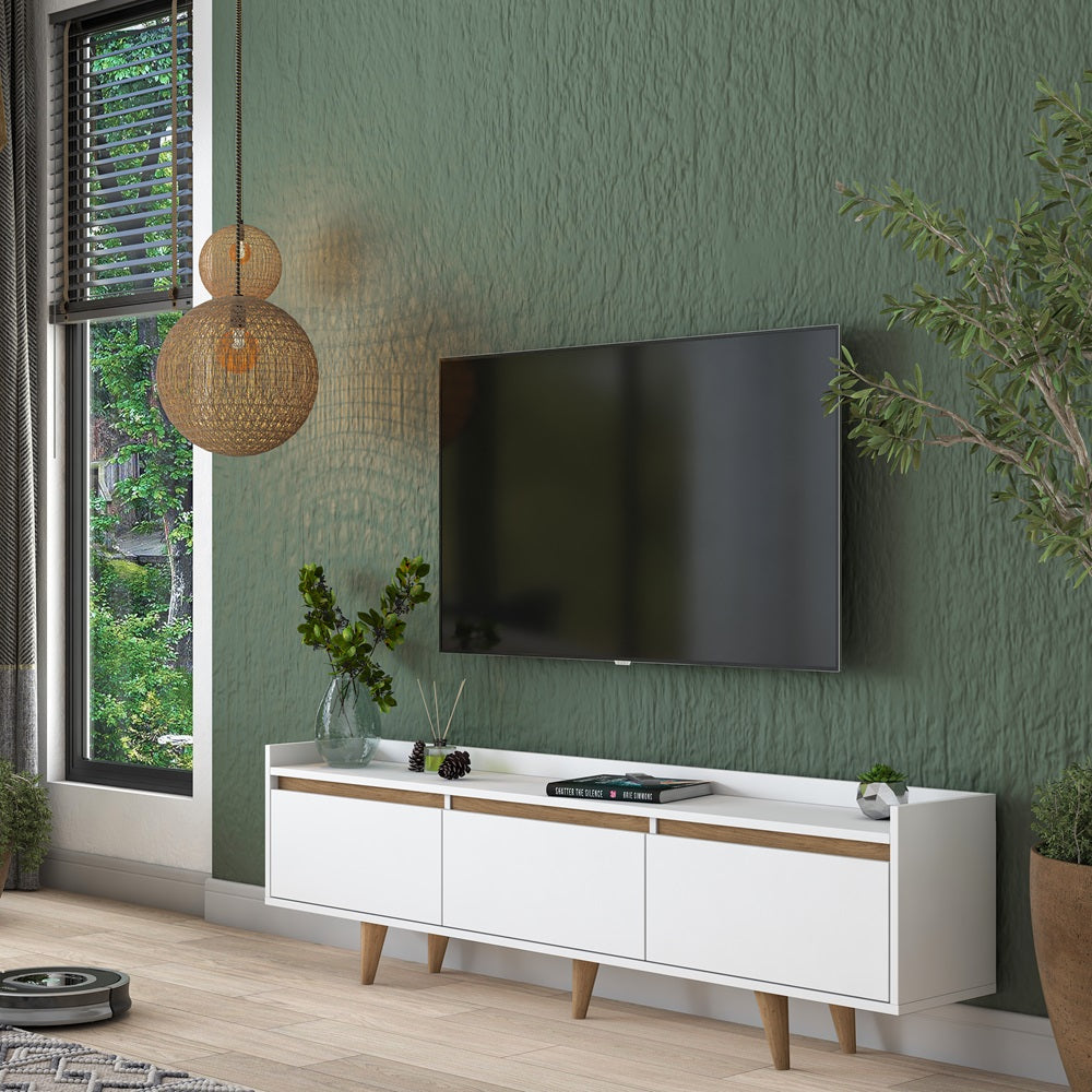 Home Canvas RetroVista TV Console White