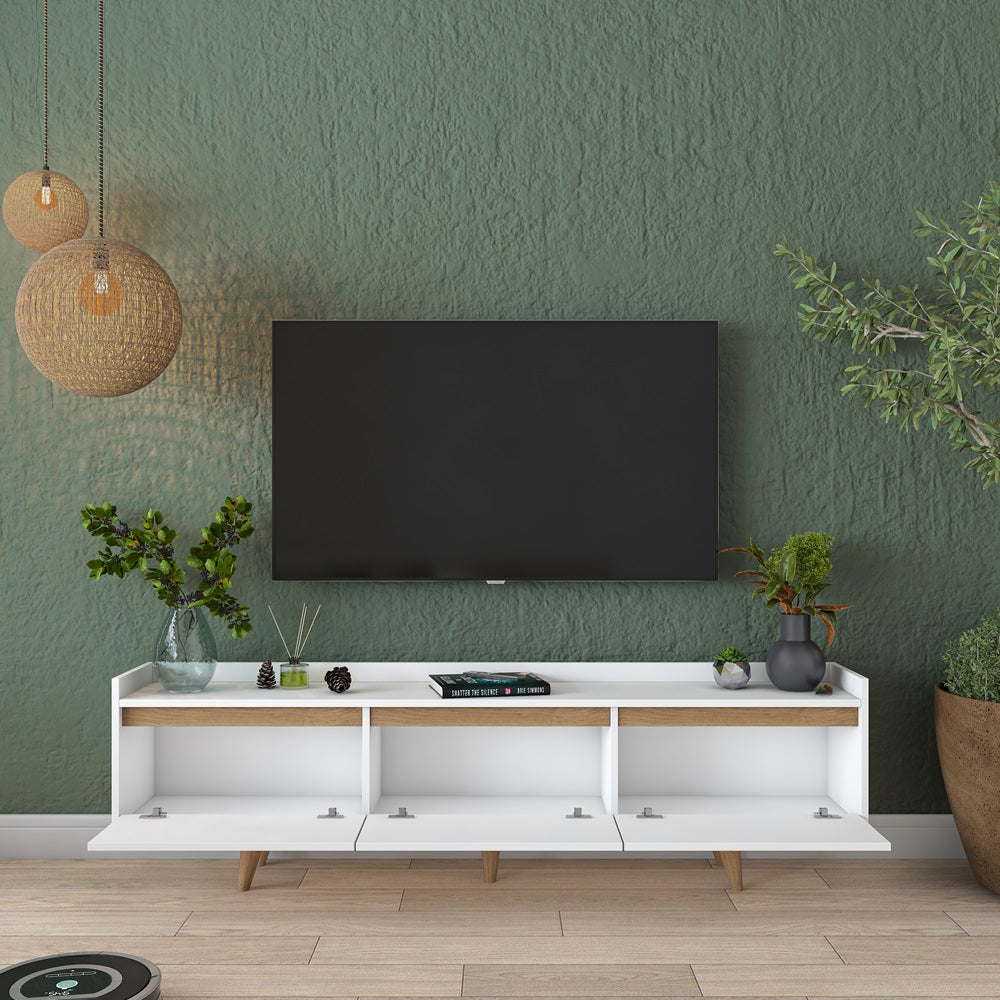 Home Canvas RetroVista TV Console White