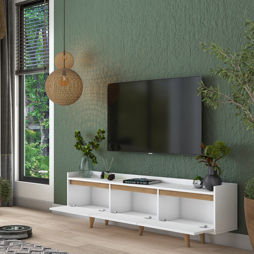 Home Canvas RetroVista TV Console White