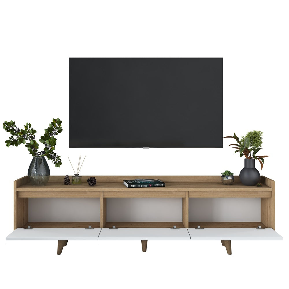 Home Canvas RetroVista TV Console White