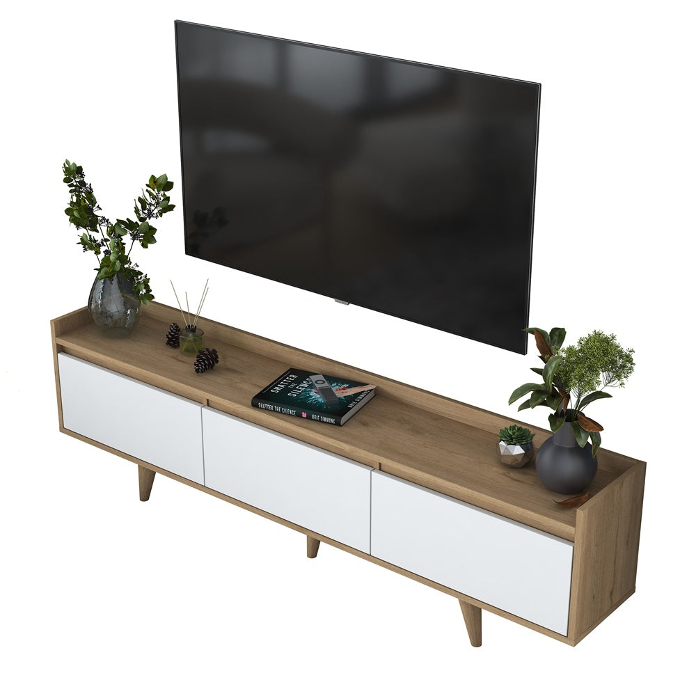 Home Canvas RetroVista TV Console Oak