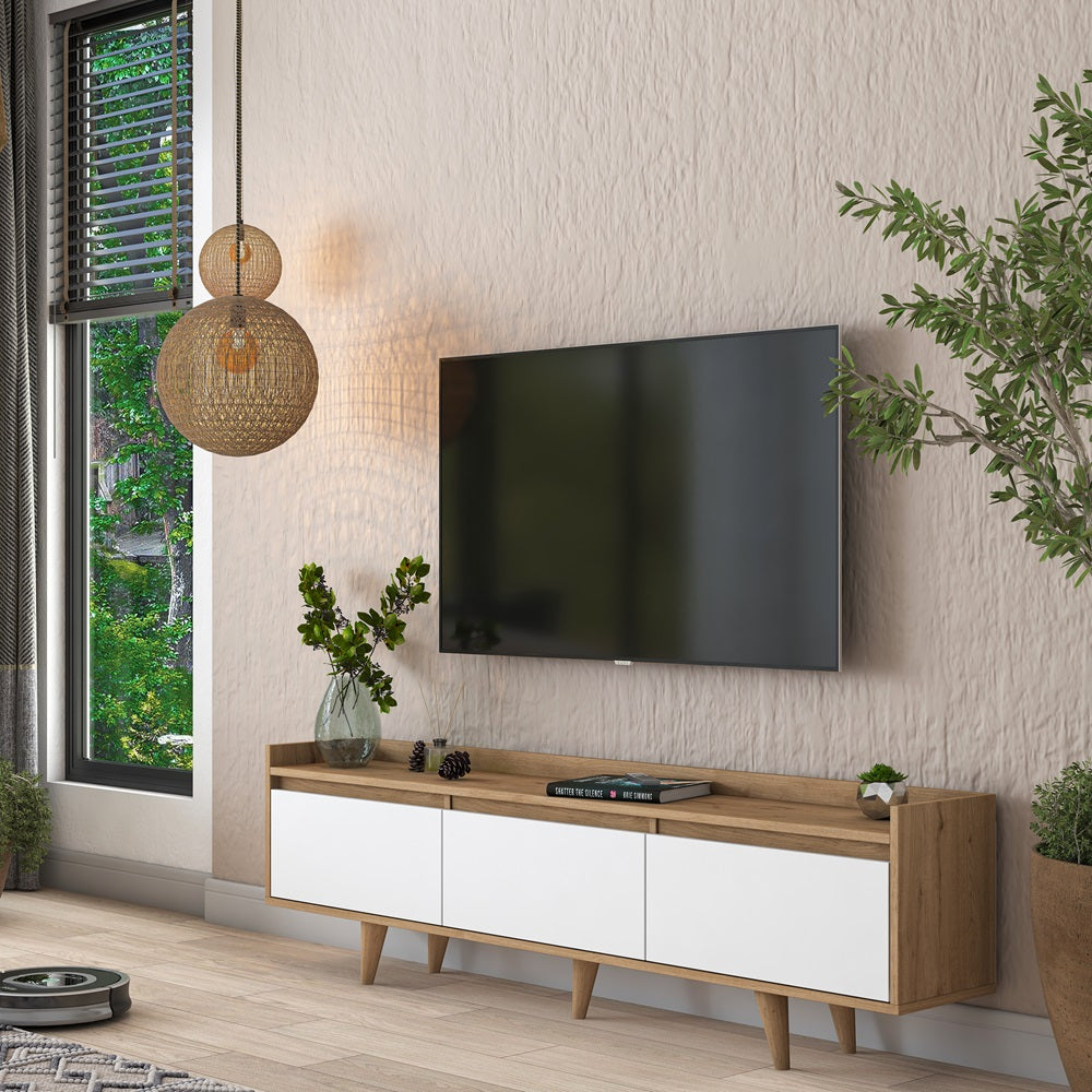 Home Canvas RetroVista TV Console White