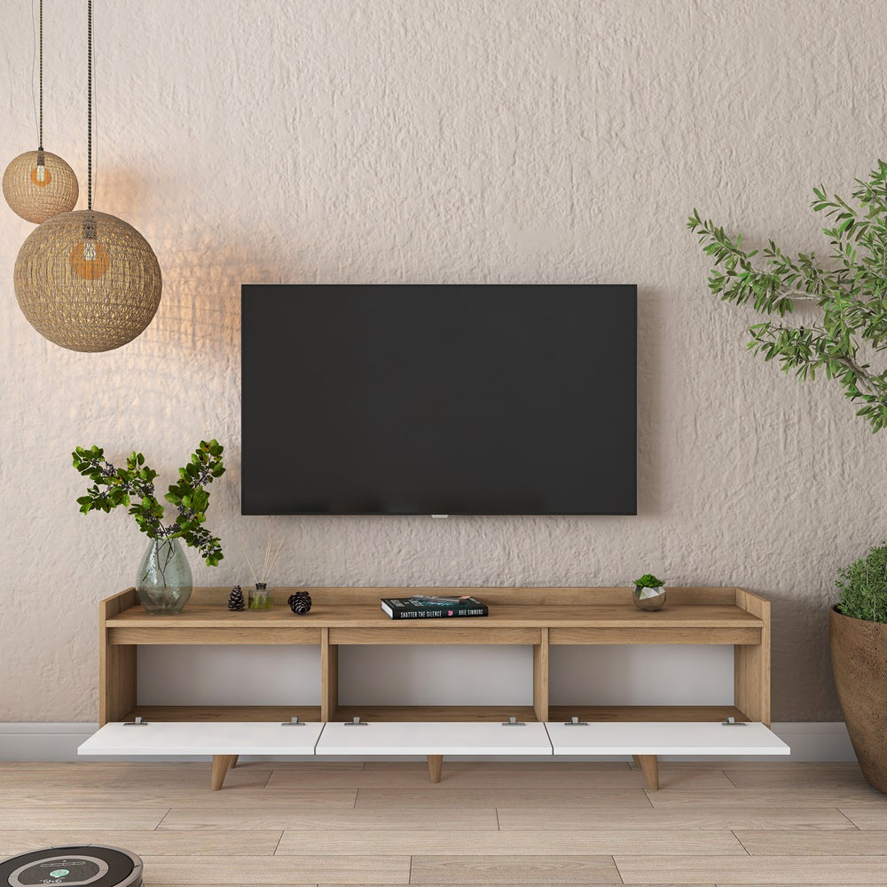 Home Canvas RetroVista TV Console Oak