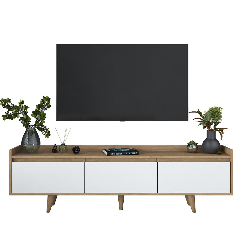 Home Canvas RetroVista TV Console White