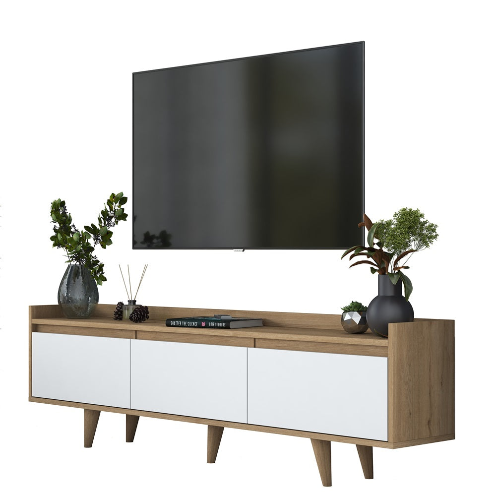 Home Canvas RetroVista TV Console Oak