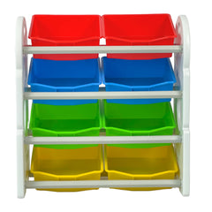 Home Canvas Deluxe Multi-Bin Toy Organizer with Storage Bins | Lightweight Design Toy Storage Box for Kids Play Room - Pink2