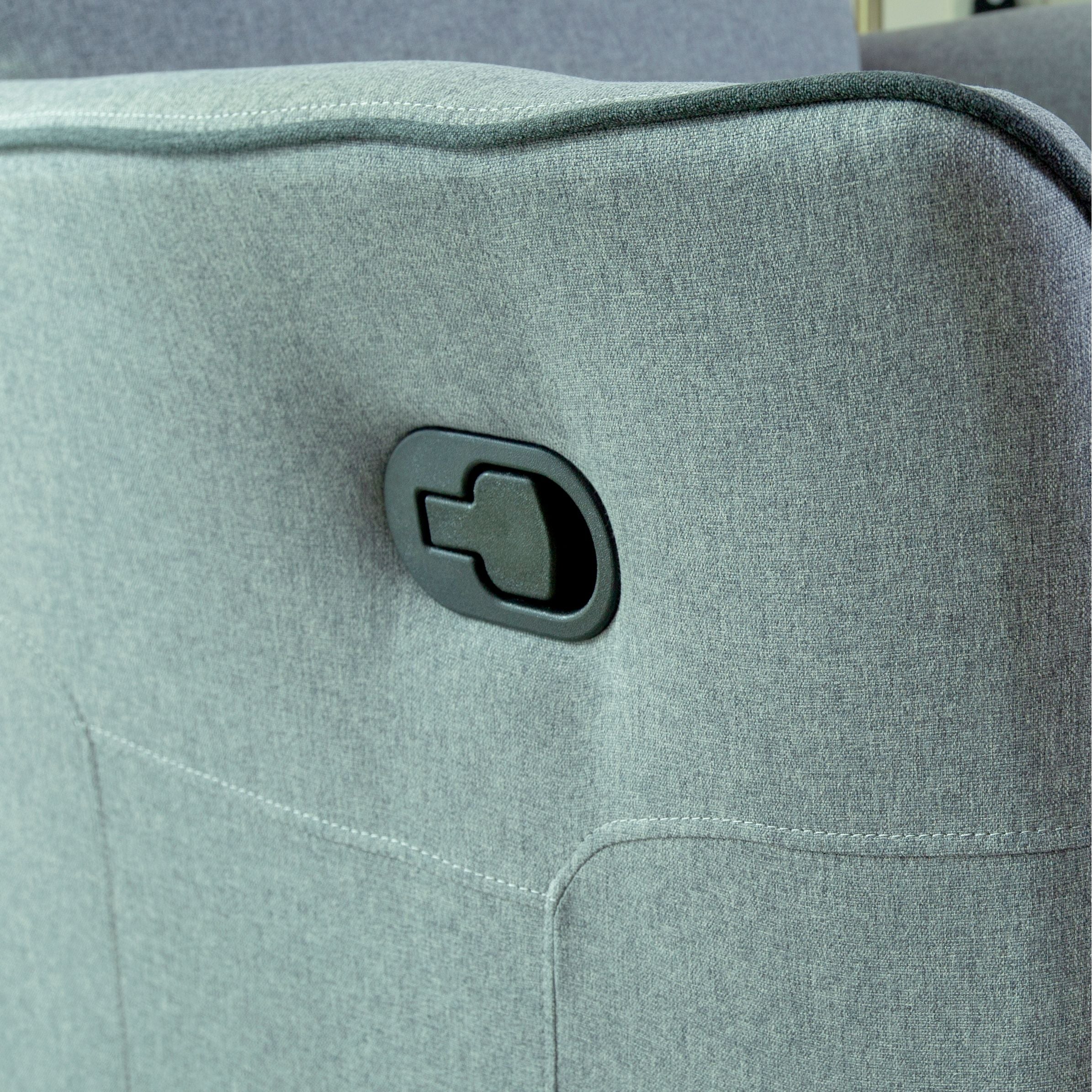Home Canvas Parma Manual Recliner, Swivel and Rocking Dark Grey