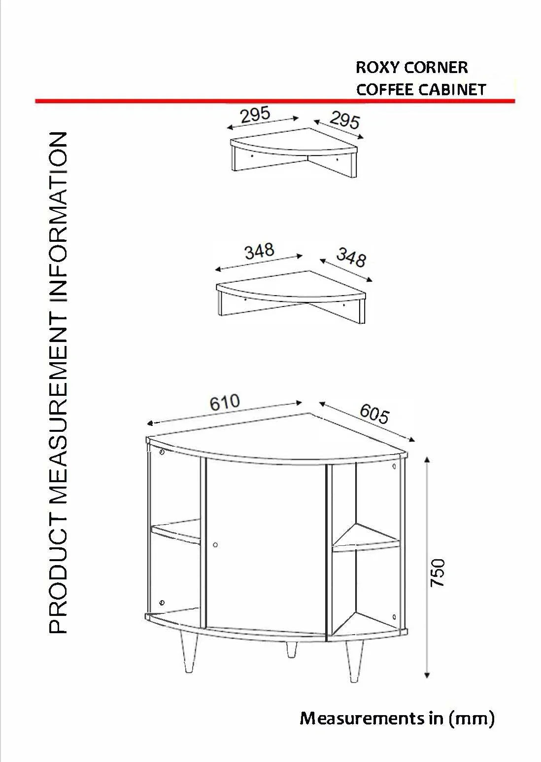 Home Canvas, Roxy Coffee Corner Cabinet White