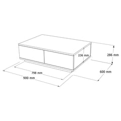 Home Canvas Future Side Board Console  Pine and White