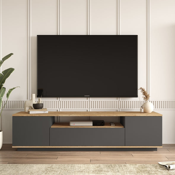 Home Canvas Royal TV Unit Pine and Grey