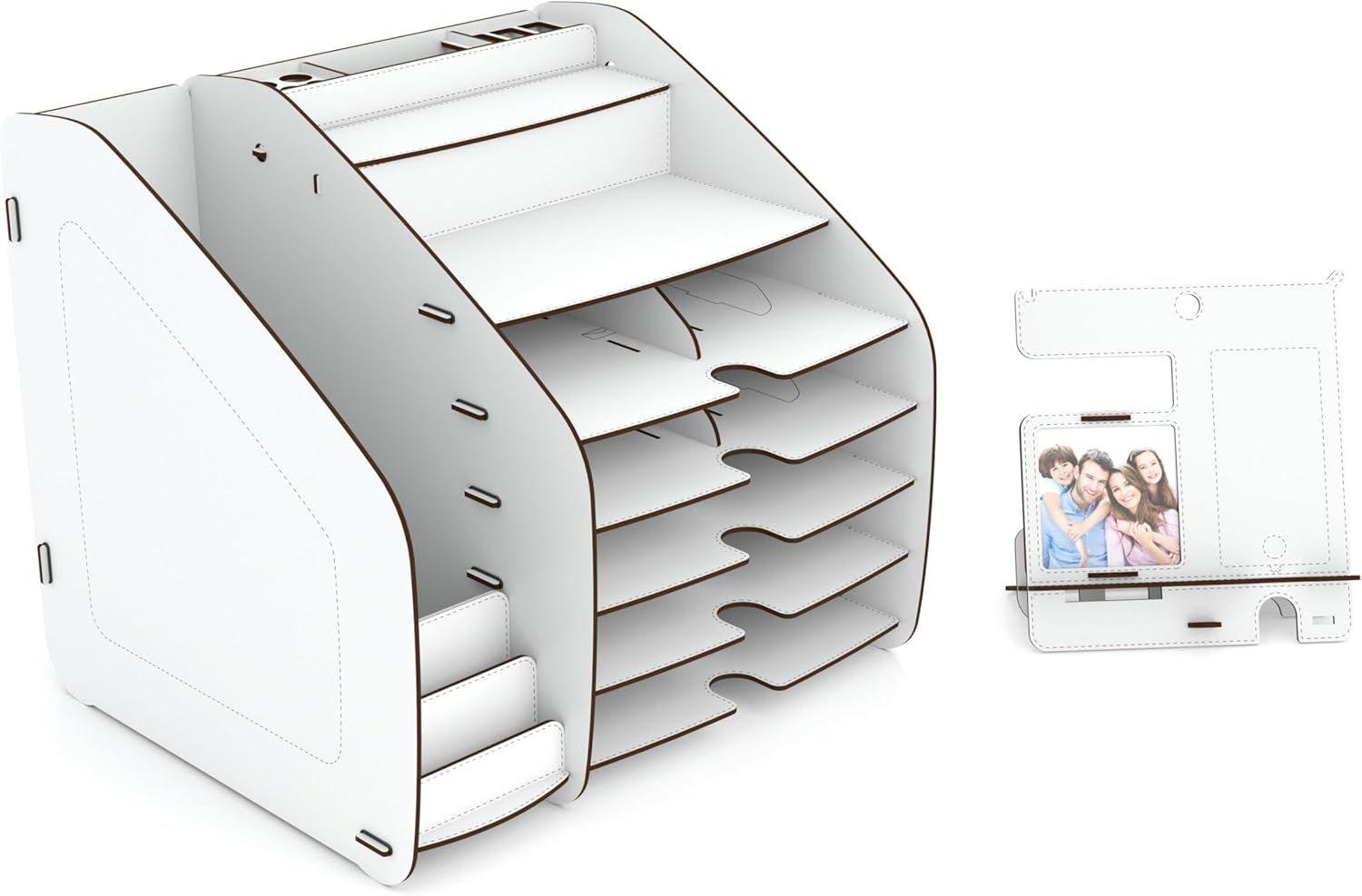 Home Canvas Cosmo Organizer X-Large 33 x 32 x 36 cm – White | Stylish Storage Solution