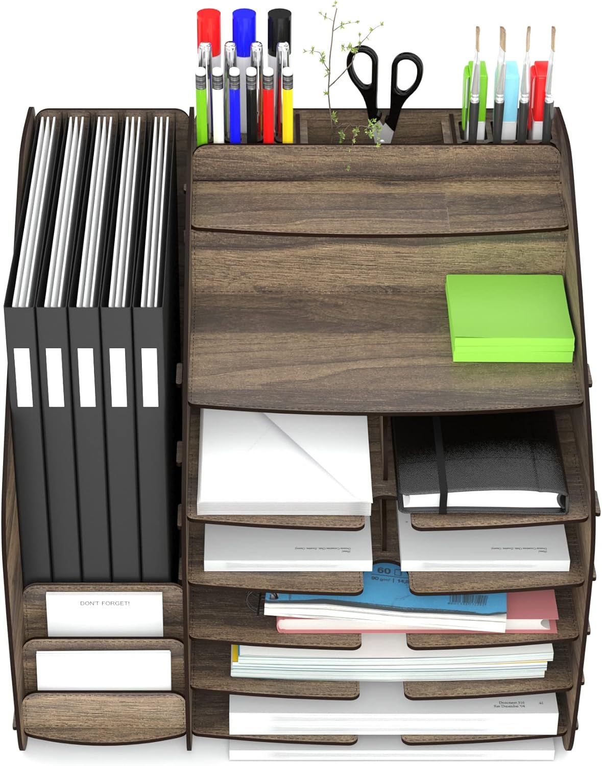 Home Canvas Cosmo Organizer X-Large 33 x 32 x 36 cm – Walnut | Stylish Storage Solution