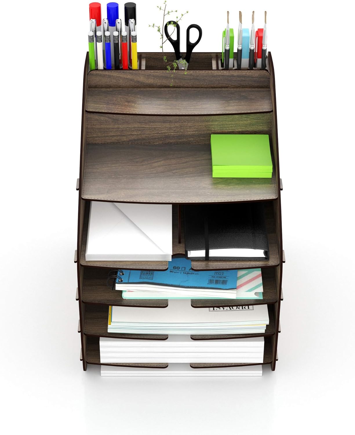 Home Canvas Cosmo Organizer Large 33 x 26 x 32 CM, 2.9kg – Walnut| Stylish Storage Solution