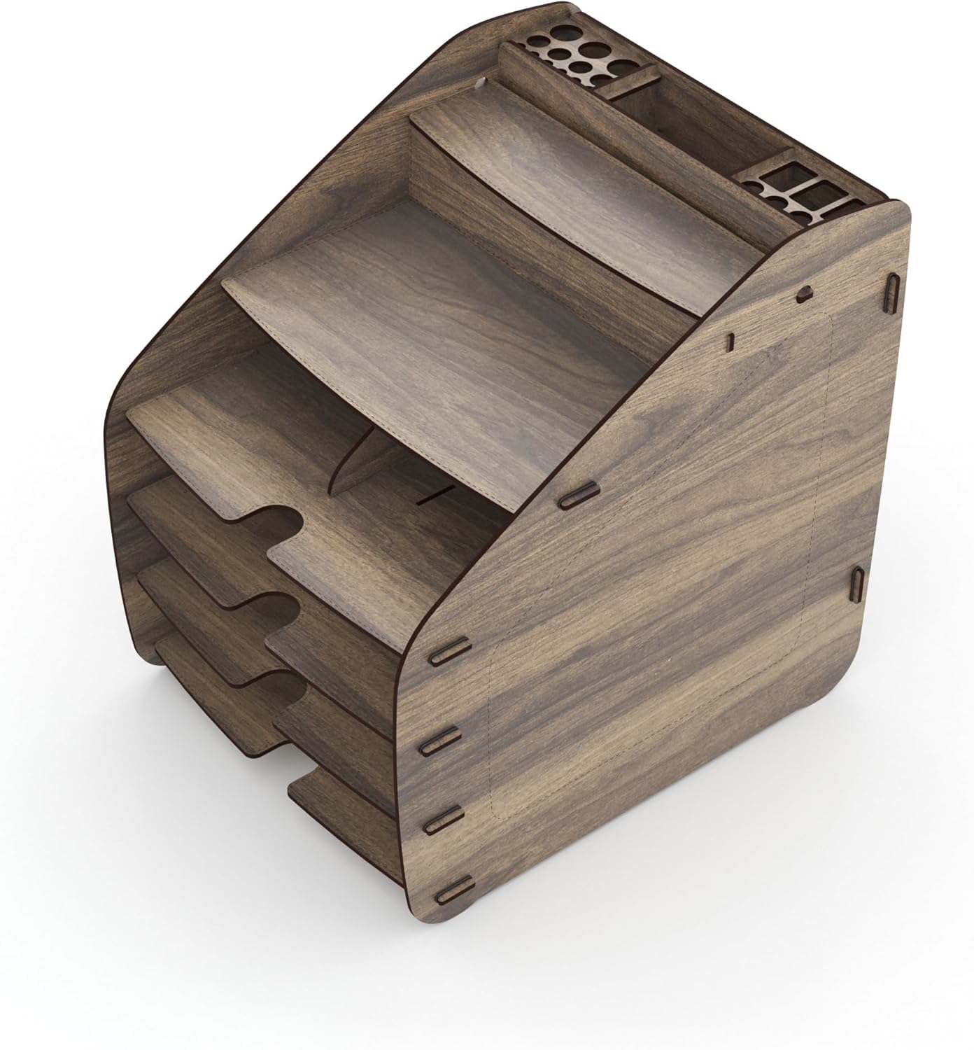 Home Canvas Cosmo Organizer Large 33 x 26 x 32 CM, 2.9kg – Walnut| Stylish Storage Solution