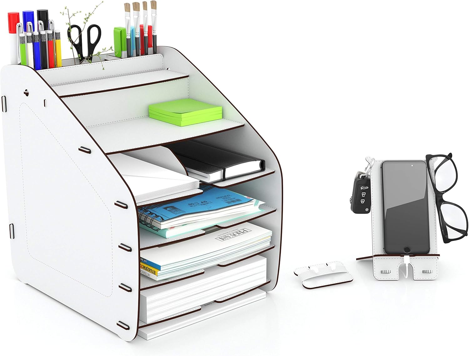 Home Canvas Cosmo Organizer Large 33 x 26 x 32 CM, 2.9kg – White | Stylish Storage Solution