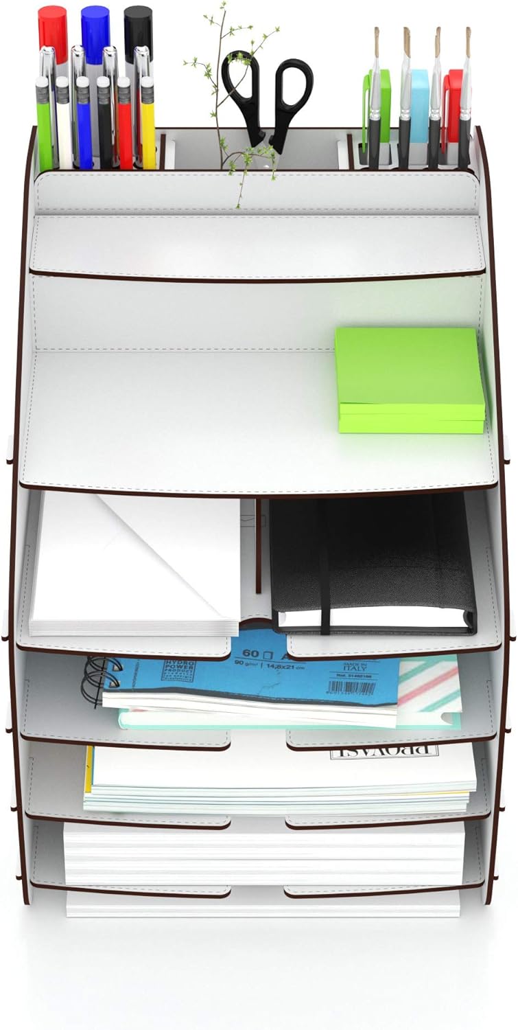 Home Canvas Cosmo Organizer Large 33 x 26 x 32 CM, 2.9kg – White | Stylish Storage Solution
