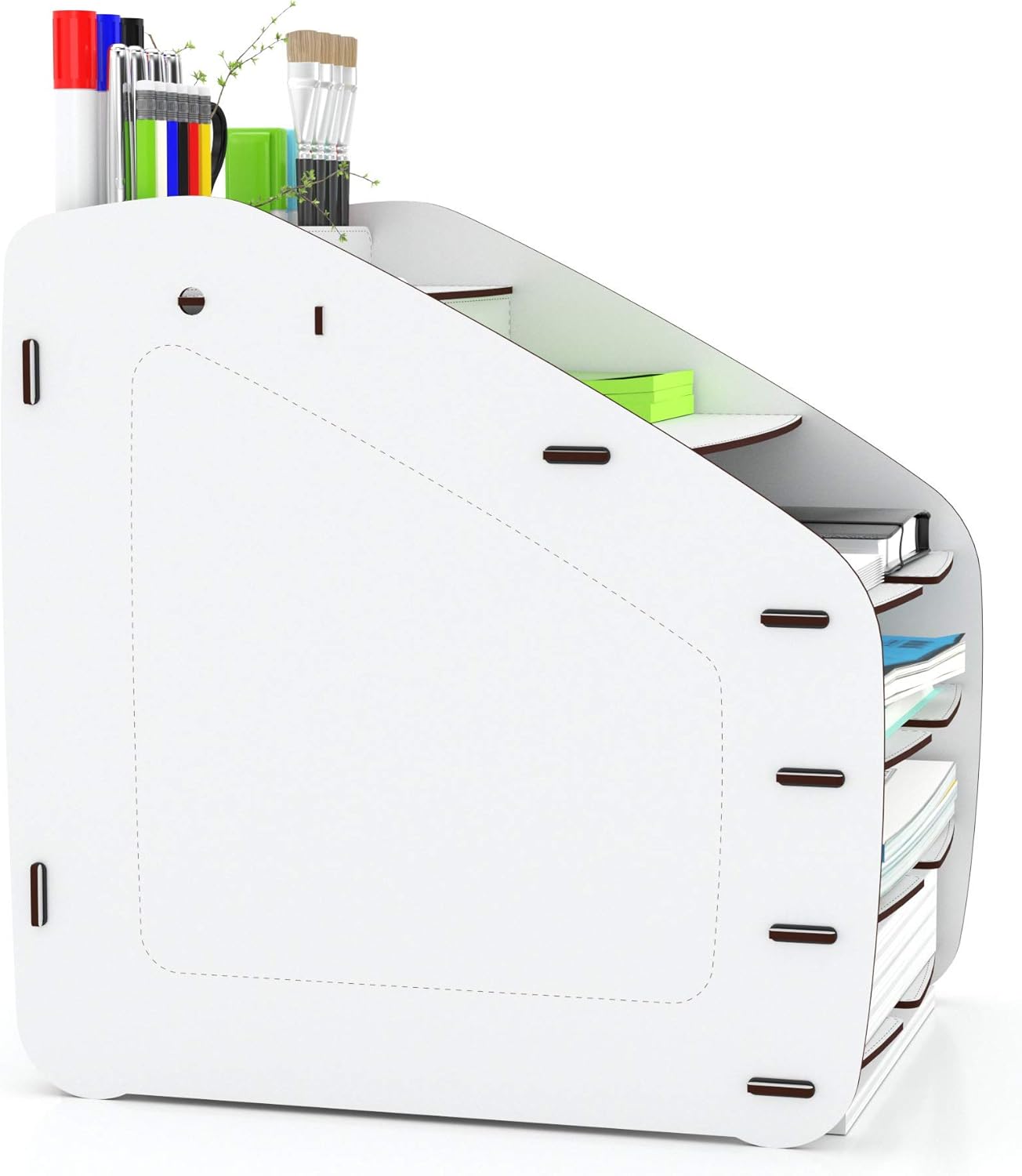 Home Canvas Cosmo Organizer Large 33 x 26 x 32 CM, 2.9kg – White | Stylish Storage Solution