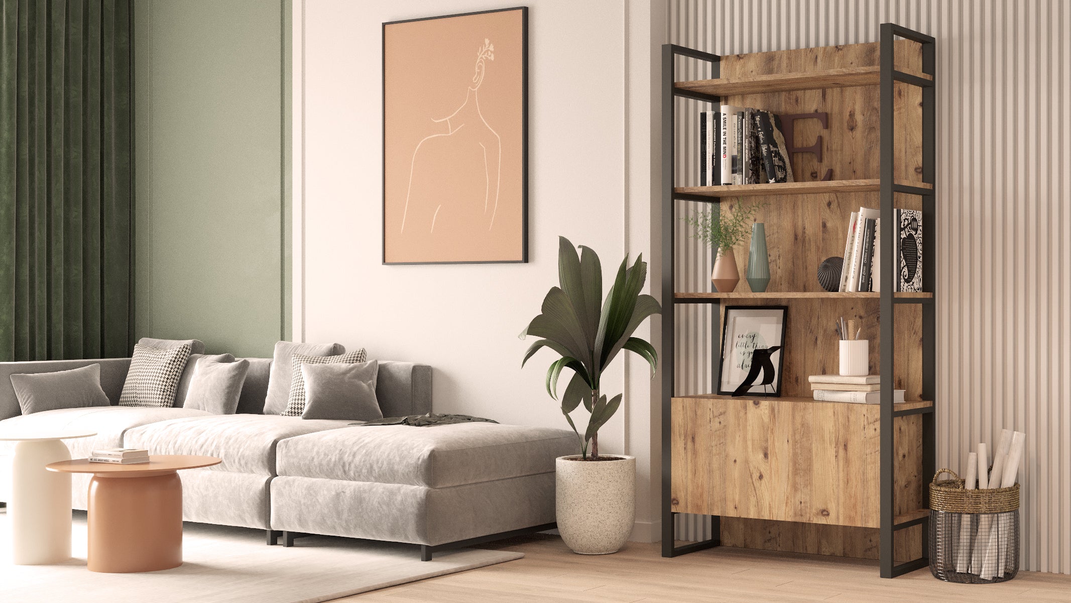 Home Canvas Royal BookShelf, Pine