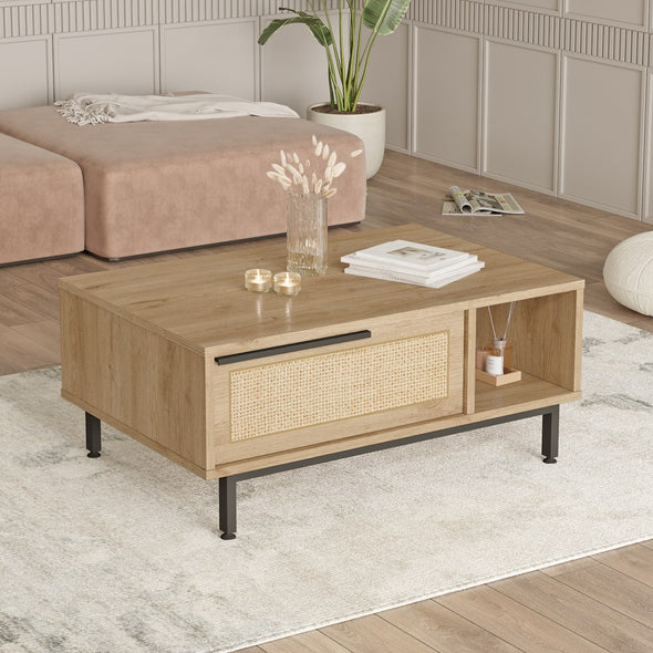 Home Canvas Ocean Coffee Table Oak