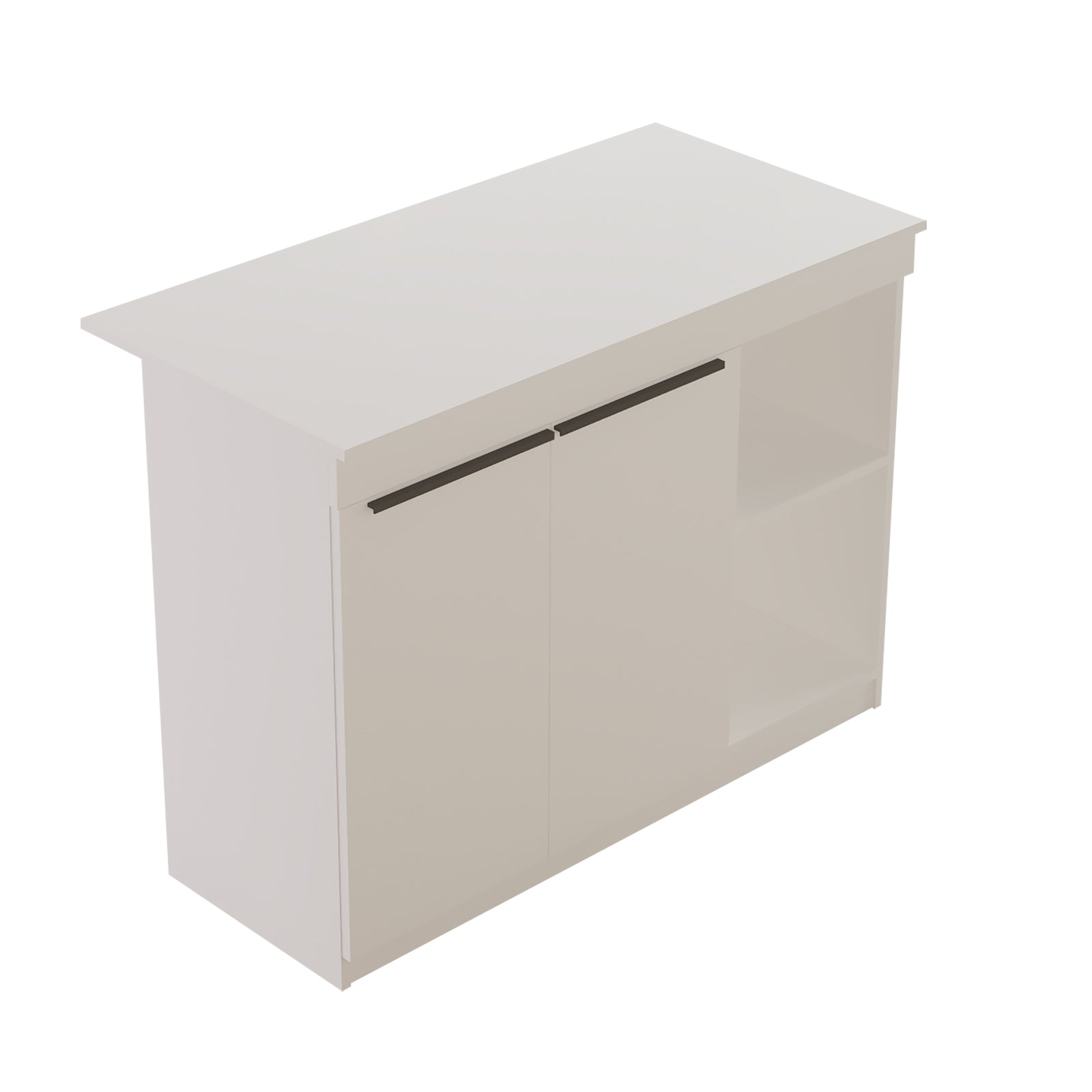 Home Canvas Aurora Kitchen Island, White