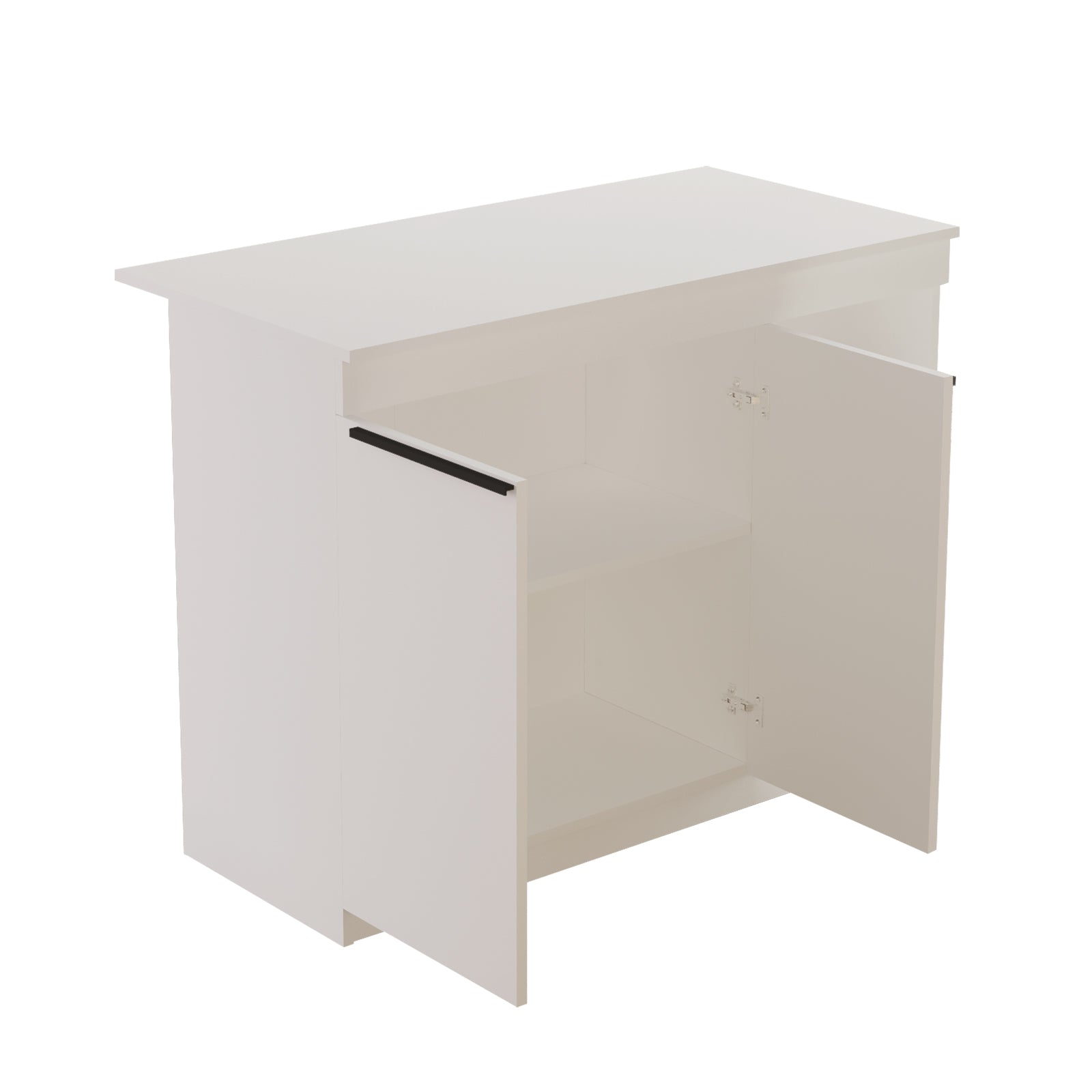 Home Canvas Aurora Kitchen Island, White