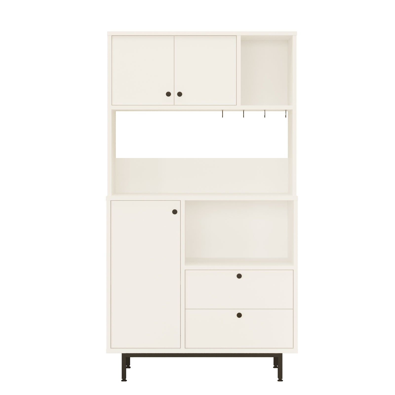Home Canvas Whitehaven Storage Cabinet with Shelves & Drawers | Pantry & Appliance Organizer -Tall