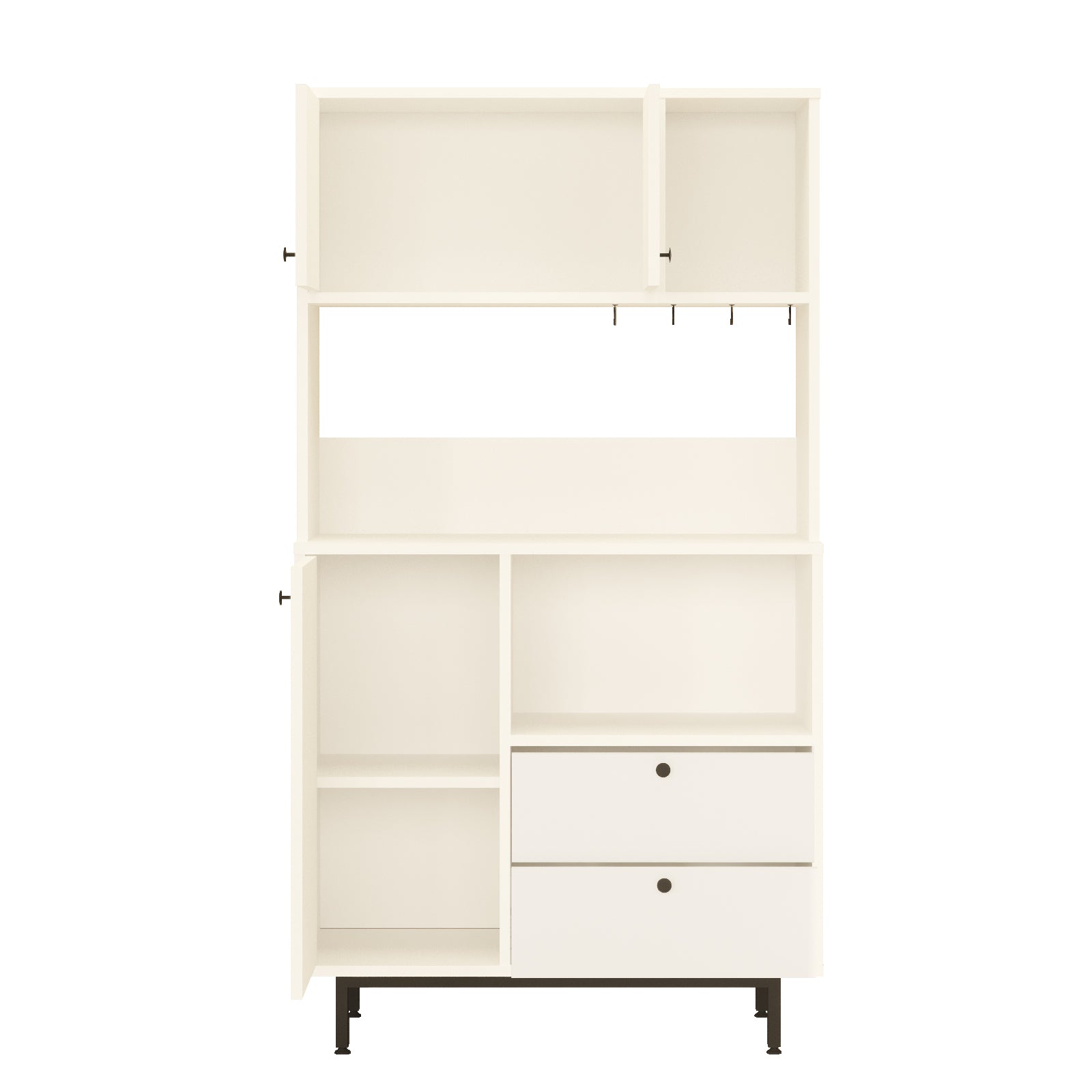 Home Canvas Whitehaven Storage Cabinet with Shelves & Drawers | Pantry & Appliance Organizer -Tall