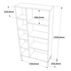 Home Canvas Royal Book Shelf  Pine and Grey