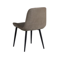 Versa Chair (Set of 2) Velvet Brown Fabric - Leg Black Metal