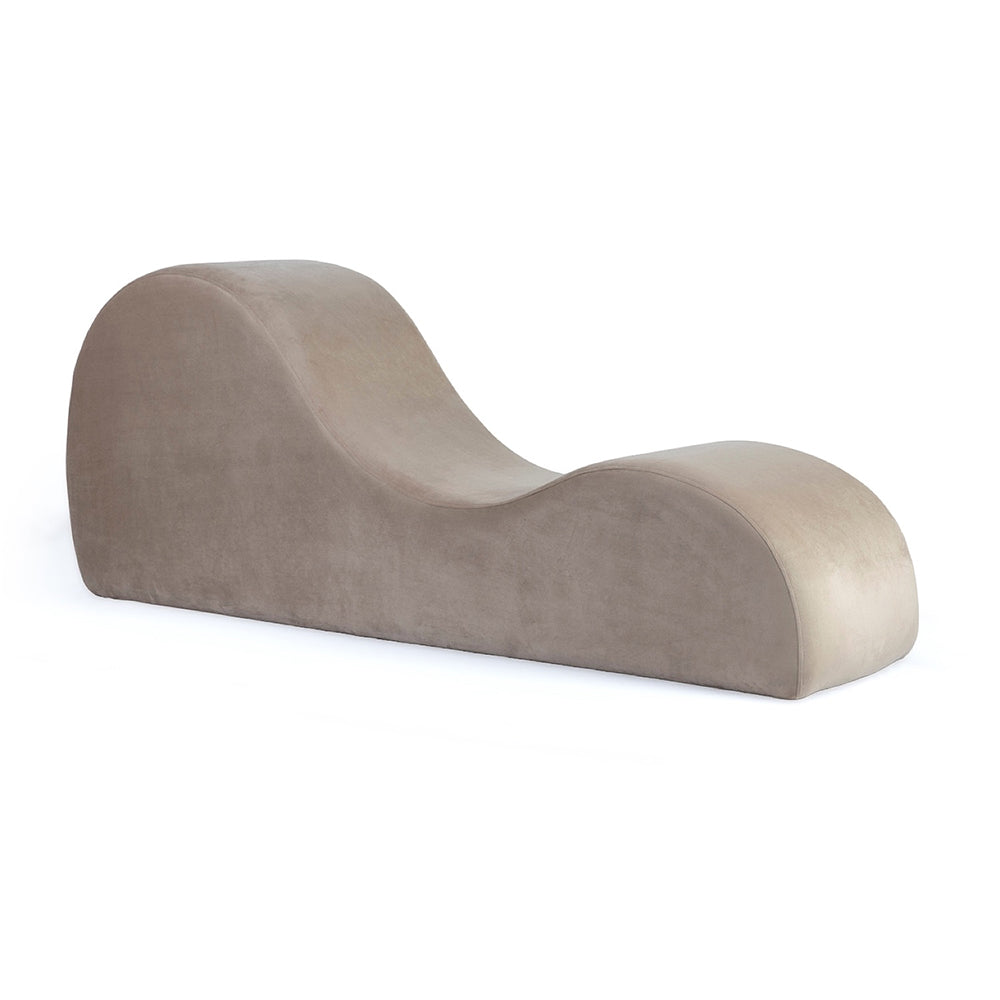 Home Canvas Comfy Lounge Chair Velvet S-Shape Sofa Modern Yoga Chaise Lounge Comfort Gold