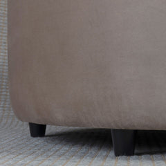 Home Canvas Ellie Pouffe Velvet Fabric 90cm Dia Grey