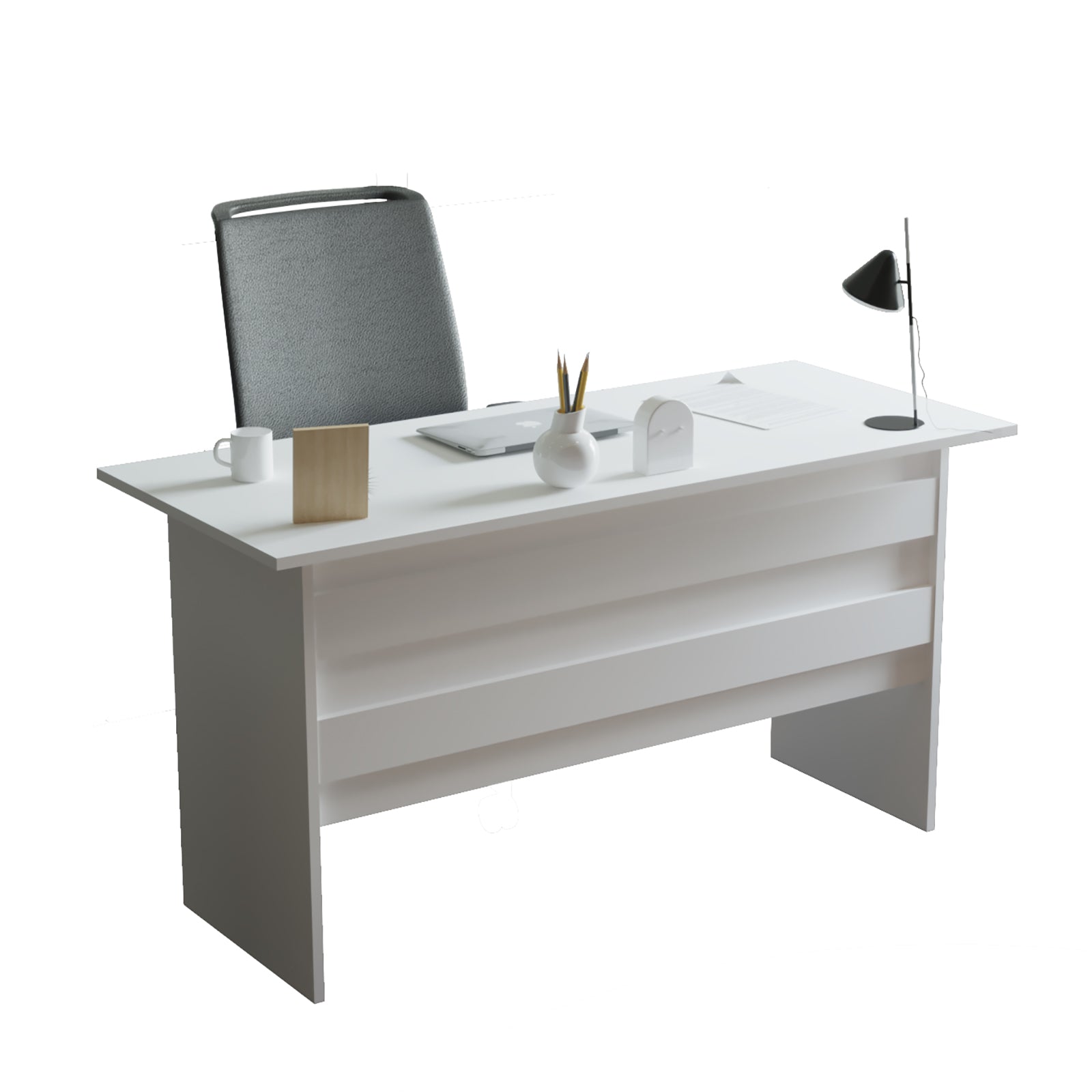 Home Canvas AeroLine Modern Office Desk-White