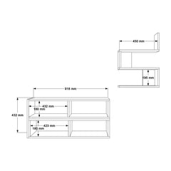 Clouda TV Unit dimension drawing