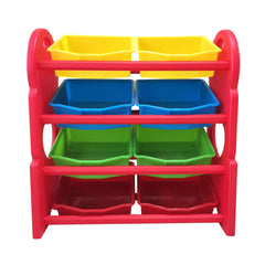 Home Canvas Furniture Trading LLC.Deluxe Multi-Bin Toy Organizer with Storage Bins - Blue Toy Storage 
