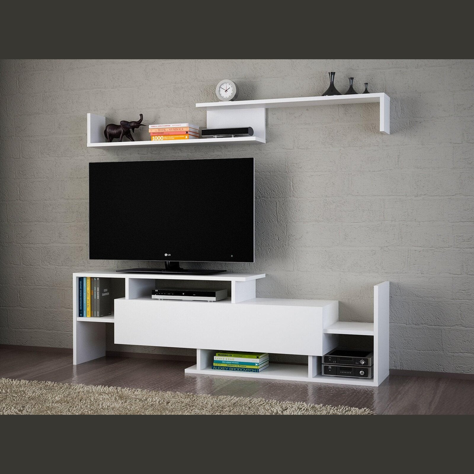 Eden TV Unit closed in a modern living room