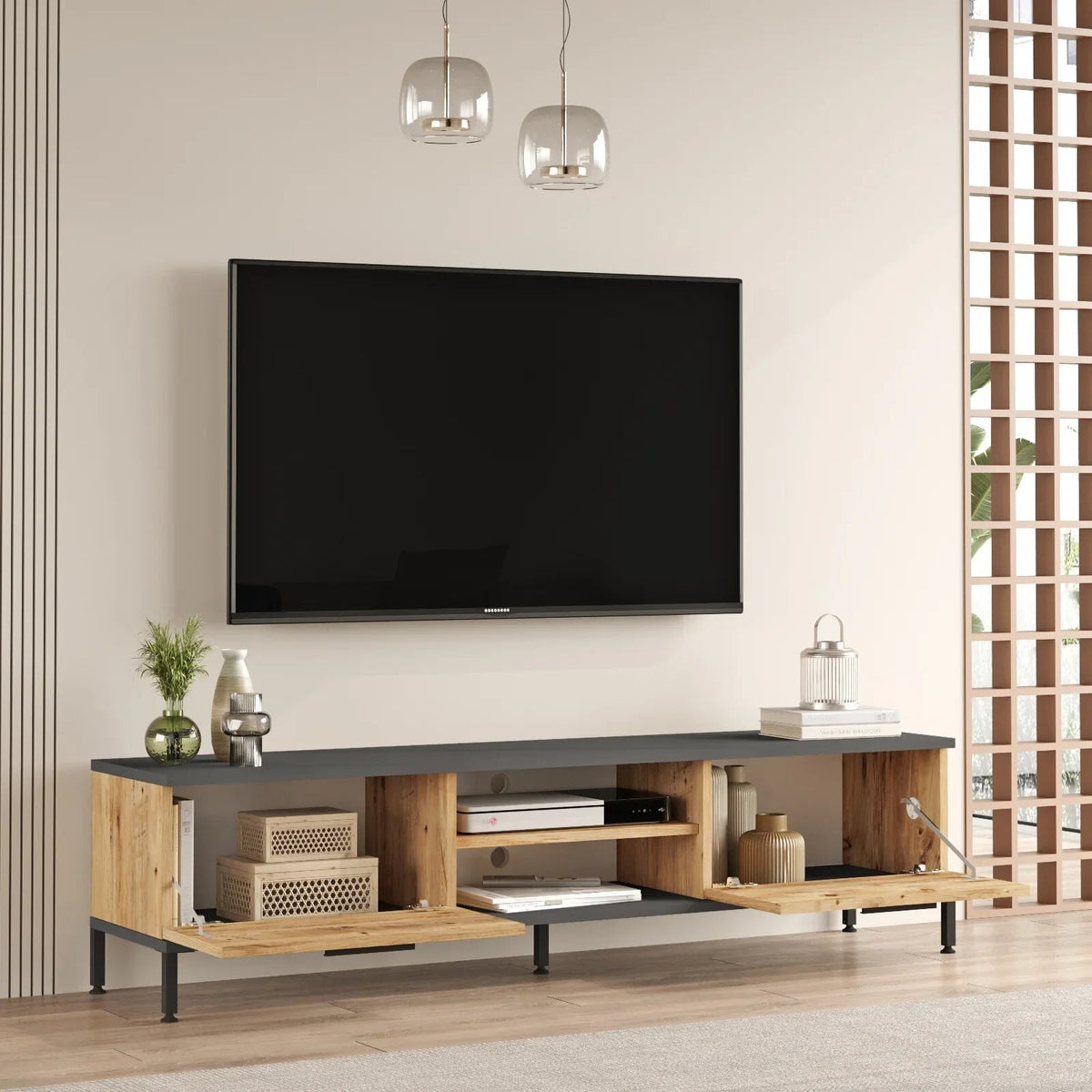 Empire TV Unit open in a contemporary interior