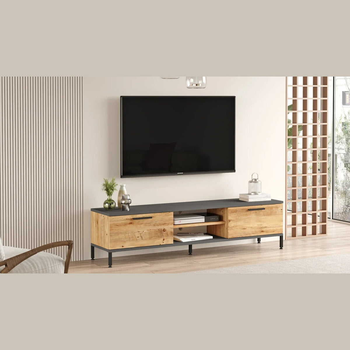 Empire TV Unit in a wide contemporary room setting