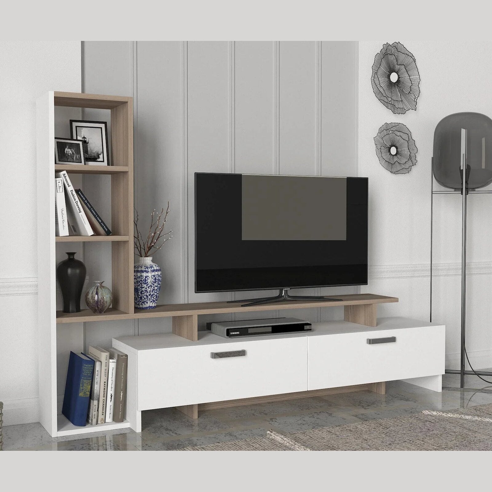 Simal TV Stand closed from an angle