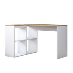 Home Canvas Furniture Trading LLC.Home Canvas Study Office Computer Desk Corner Table with 4 Shelves 120cm White - Walnut Computer Table 