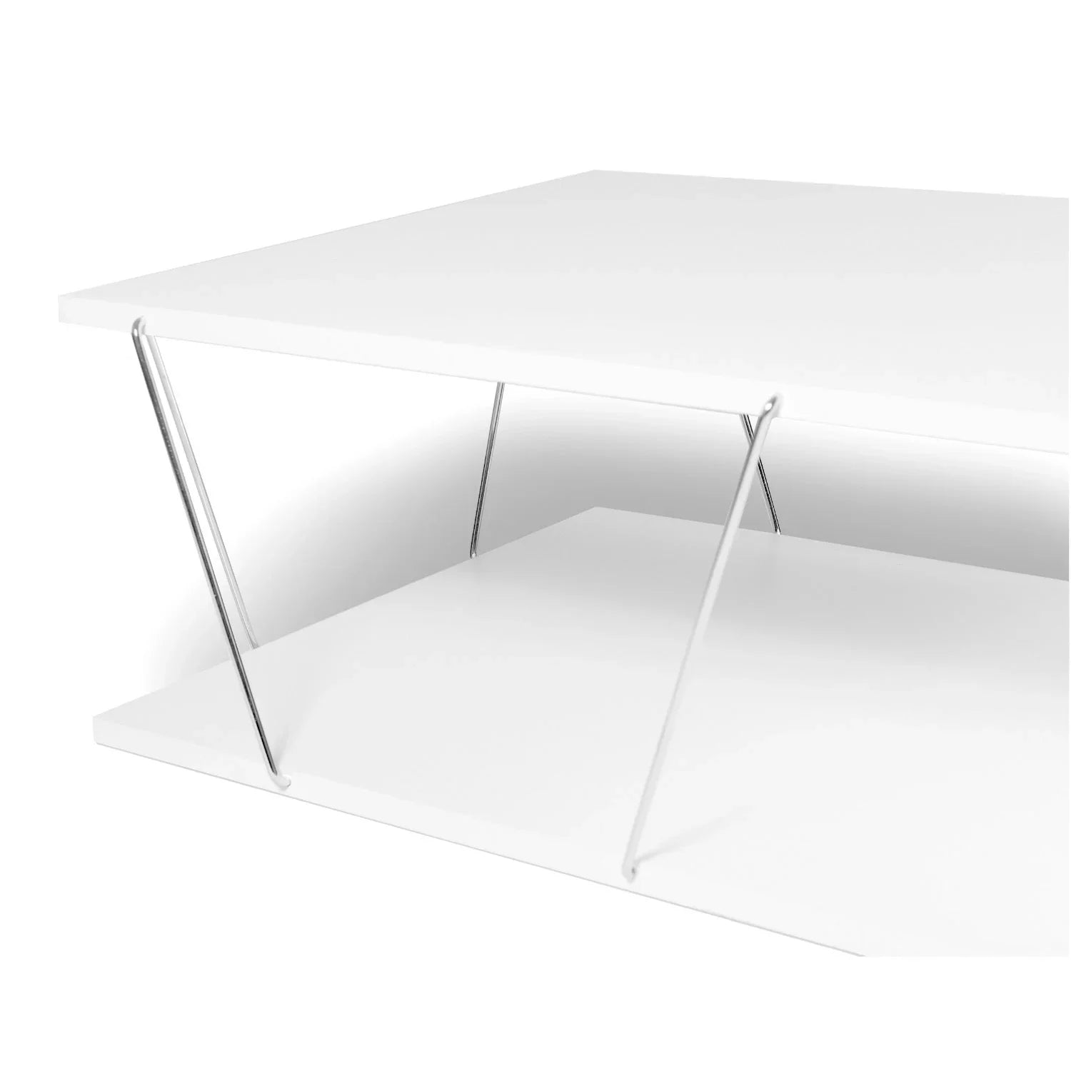 Home Canvas Furniture Trading LLC.Tars Modern Coffee Table White-Chrome Coffee Tables 