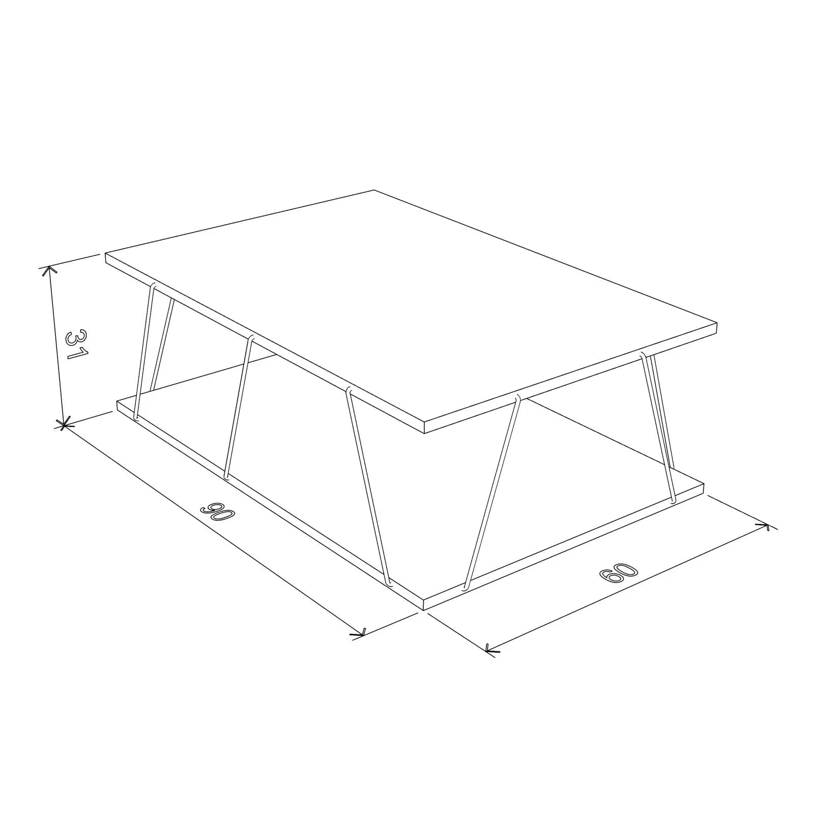 Home Canvas Furniture Trading LLC.Tars Modern Coffee Table Walnut-Yellow Coffee Tables 