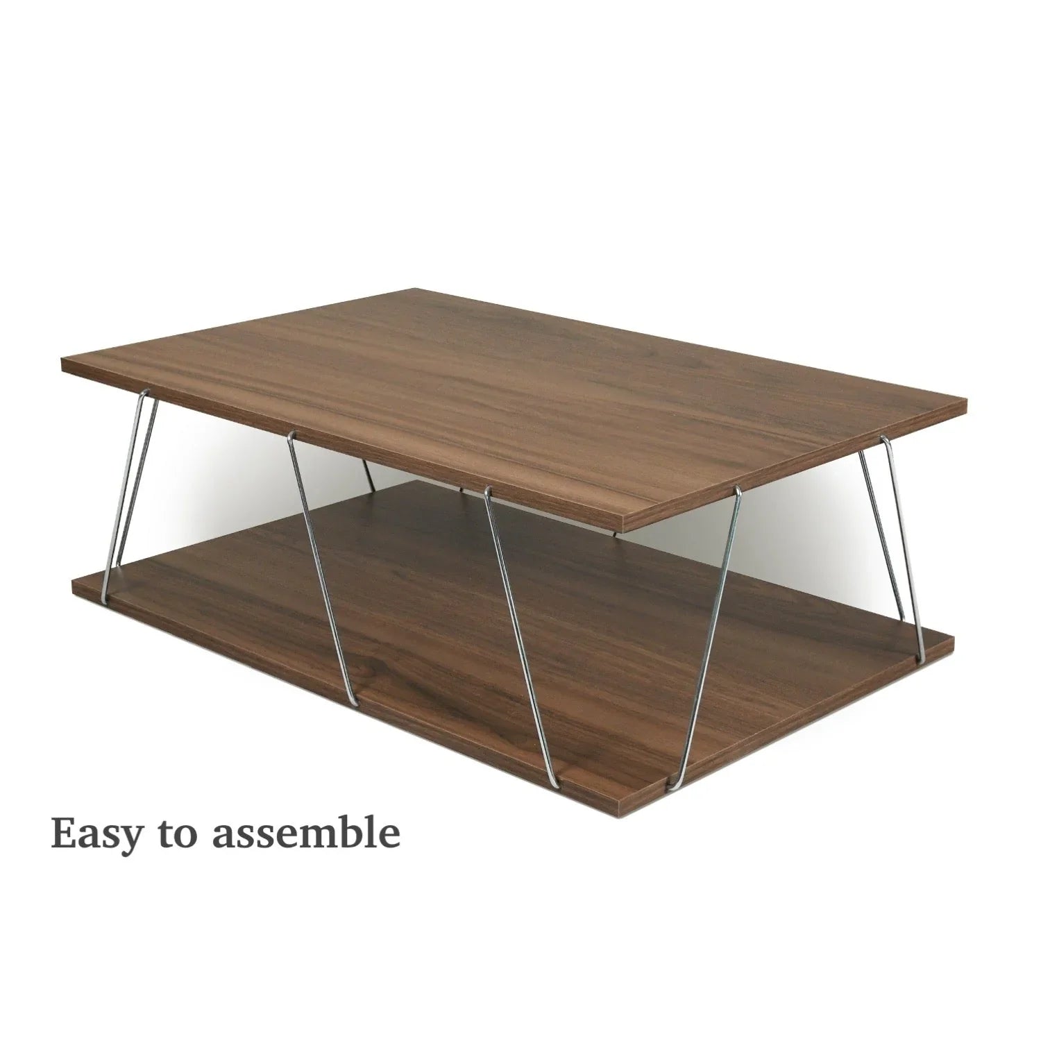Home Canvas Furniture Trading LLC.Tars Modern Coffee Table Walnut-Chrome Coffee Tables 