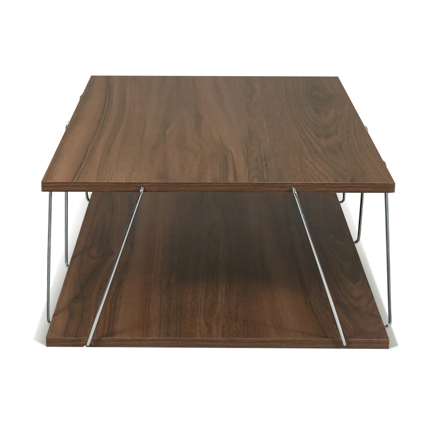 Home Canvas Furniture Trading LLC.Tars Modern Coffee Table Walnut-Chrome Coffee Tables 